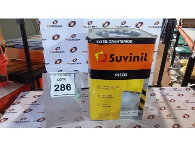 LOTE 286 - 01 TINTA DE PISOS EXTERIOR NA COR FOSCO CINZA ESCURO MARCA SUVINIL. (NO ESTADO) ATENÇÃO! FAZER A VISITAÇÃO ANTES DE ARREMATAR, NÃO SABEMOS SE FUNCIONA, LEILÃO NÃO TEM GARANTIA E NEM DEVOLUÇÃO, SUJEITO A POSSÍVEIS AVARIAS VISÍVEIS/OCULTAS E/OU AUSÊNCIA DE COMPONENTES.