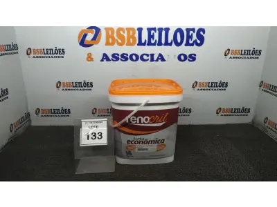 LOTE 133 - 01 LATA DE TINTA ECONÔMICA DE 16L NA COR BRANCO NEVE MARCA RENOCRIL. (NO ESTADO) ATENÇÃO! FAZER A VISITAÇÃO ANTES DE ARREMATAR, NÃO SABEMOS SE FUNCIONA, LEILÃO NÃO TEM GARANTIA E NEM DEVOLUÇÃO, SUJEITO A POSSÍVEIS AVARIAS VISÍVEIS/OCULTAS E/OU AUSÊNCIA DE COMPONENTES.