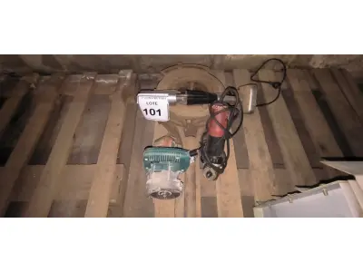 LOTE 101 - 01 LOTE COM FINCA PINOS, ROSCADEIRA MANUAL , ESMERILHADEIRA E SERRA PISO. (NO ESTADO) ATENÇÃO! FAZER A VISITAÇÃO ANTES DE ARREMATAR, NÃO SABEMOS SE FUNCIONA, LEILÃO NÃO TEM GARANTIA E NEM DEVOLUÇÃO, SUJEITO A POSSÍVEIS AVARIAS VISÍVEIS/OCULTAS E/OU AUSÊNCIA DE COMPONENTES.