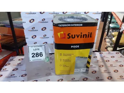 LOTE 286 - 01 TINTA DE PISOS EXTERIOR NA COR FOSCO CINZA ESCURO MARCA SUVINIL. (NO ESTADO) ATENÇÃO! FAZER A VISITAÇÃO ANTES DE ARREMATAR, NÃO SABEMOS SE FUNCIONA, LEILÃO NÃO TEM GARANTIA E NEM DEVOLUÇÃO, SUJEITO A POSSÍVEIS AVARIAS VISÍVEIS/OCULTAS E/OU AUSÊNCIA DE COMPONENTES.