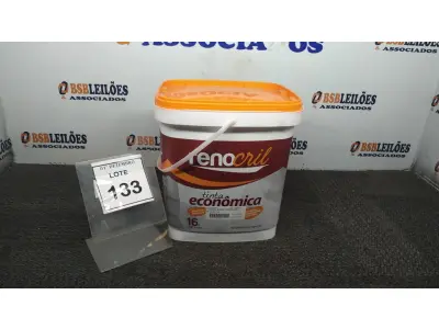 LOTE 133 - 01 LATA DE TINTA ECONÔMICA DE 16L NA COR BRANCO NEVE MARCA RENOCRIL. (NO ESTADO) ATENÇÃO! FAZER A VISITAÇÃO ANTES DE ARREMATAR, NÃO SABEMOS SE FUNCIONA, LEILÃO NÃO TEM GARANTIA E NEM DEVOLUÇÃO, SUJEITO A POSSÍVEIS AVARIAS VISÍVEIS/OCULTAS E/OU AUSÊNCIA DE COMPONENTES.