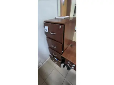 LOTE 009 - 01 ARQUIVO EM MADEIRA COM 04 GAVETAS. (NO ESTADO) ATENÇÃO! FAZER A VISITAÇÃO ANTES DE ARREMATAR, NÃO SABEMOS SE FUNCIONA, LEILÃO NÃO TEM GARANTIA E NEM DEVOLUÇÃO, SUJEITO A POSSÍVEIS AVARIAS VISÍVEIS/OCULTAS E/OU AUSÊNCIA DE COMPONENTES.