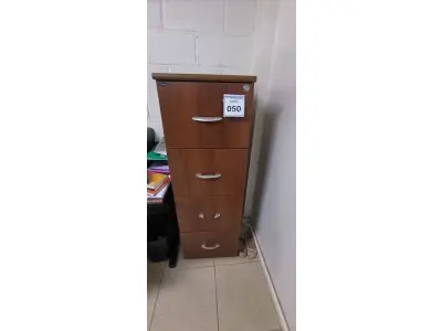 LOTE 050 - 01 ARQUIVO DE MEDAIRA COM 04 GAVETAS NA COR MARROM. (NO ESTADO) ATENÇÃO! FAZER A VISITAÇÃO ANTES DE ARREMATAR, NÃO SABEMOS SE FUNCIONA, LEILÃO NÃO TEM GARANTIA E NEM DEVOLUÇÃO, SUJEITO A POSSÍVEIS AVARIAS VISÍVEIS/OCULTAS E/OU AUSÊNCIA DE COMPONENTES.