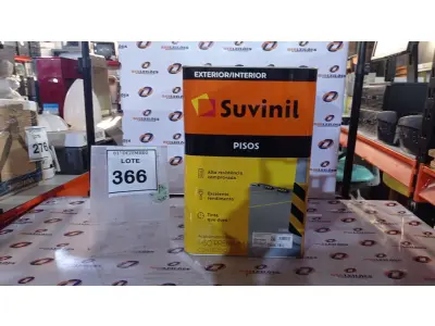 LOTE 366 - 01 TINTA DE PISOS EXTERIOR 18L NA COR FOSCO CINZA ESCURO MARCA SUVINIL. (NO ESTADO) ATENÇÃO! FAZER A VISITAÇÃO ANTES DE ARREMATAR, NÃO SABEMOS SE FUNCIONA, LEILÃO NÃO TEM GARANTIA E NEM DEVOLUÇÃO, SUJEITO A POSSÍVEIS AVARIAS VISÍVEIS/OCULTAS E/OU AUSÊNCIA DE COMPONENTES.
