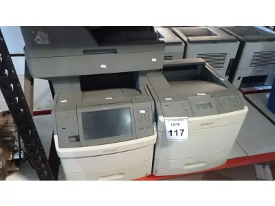 LOTE 117 - 02 IMPRESSORAS MARCA LEXMARK. (NO ESTADO) ATENÇÃO! FAZER A VISITAÇÃO ANTES DE ARREMATAR, NÃO SABEMOS SE FUNCIONA, LEILÃO NÃO TEM GARANTIA E NEM DEVOLUÇÃO, SUJEITO A POSSÍVEIS AVARIAS VISÍVEIS/OCULTAS E/OU AUSÊNCIA DE COMPONENTES.