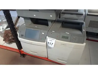 LOTE 117 - 02 IMPRESSORAS MARCA LEXMARK. (NO ESTADO) ATENÇÃO! FAZER A VISITAÇÃO ANTES DE ARREMATAR, NÃO SABEMOS SE FUNCIONA, LEILÃO NÃO TEM GARANTIA E NEM DEVOLUÇÃO, SUJEITO A POSSÍVEIS AVARIAS VISÍVEIS/OCULTAS E/OU AUSÊNCIA DE COMPONENTES.