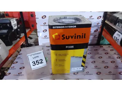 LOTE 352 - 01 TINTA DE PISOS EXTERIOR 18L NA COR FOSCO CINZA ESCURO MARCA SUVINIL. (NO ESTADO) ATENÇÃO! FAZER A VISITAÇÃO ANTES DE ARREMATAR, NÃO SABEMOS SE FUNCIONA, LEILÃO NÃO TEM GARANTIA E NEM DEVOLUÇÃO, SUJEITO A POSSÍVEIS AVARIAS VISÍVEIS/OCULTAS E/OU AUSÊNCIA DE COMPONENTES.