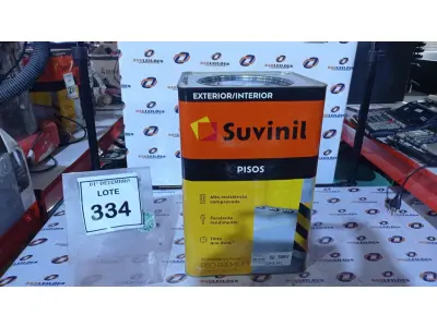 LOTE 334 - 01 TINTA DE PISOS EXTERIOR NA COR FOSCO CINZA ESCURO MARCA SUVINIL. (NO ESTADO) ATENÇÃO! FAZER A VISITAÇÃO ANTES DE ARREMATAR, NÃO SABEMOS SE FUNCIONA, LEILÃO NÃO TEM GARANTIA E NEM DEVOLUÇÃO, SUJEITO A POSSÍVEIS AVARIAS VISÍVEIS/OCULTAS E/OU AUSÊNCIA DE COMPONENTES.