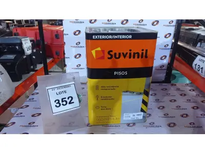 LOTE 352 - 01 TINTA DE PISOS EXTERIOR 18L NA COR FOSCO CINZA ESCURO MARCA SUVINIL. (NO ESTADO) ATENÇÃO! FAZER A VISITAÇÃO ANTES DE ARREMATAR, NÃO SABEMOS SE FUNCIONA, LEILÃO NÃO TEM GARANTIA E NEM DEVOLUÇÃO, SUJEITO A POSSÍVEIS AVARIAS VISÍVEIS/OCULTAS E/OU AUSÊNCIA DE COMPONENTES.