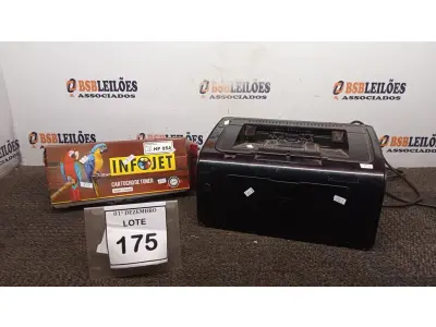 LOTE 175 - 01 IMPRESSORA MODELO CE657A MARCA HP E 01 CARTUCHO DE TONNER. (NO ESTADO) ATENÇÃO! FAZER A VISITAÇÃO ANTES DE ARREMATAR, NÃO SABEMOS SE FUNCIONA, LEILÃO NÃO TEM GARANTIA E NEM DEVOLUÇÃO, SUJEITO A POSSÍVEIS AVARIAS VISÍVEIS/OCULTAS E/OU AUSÊNCIA DE COMPONENTES.