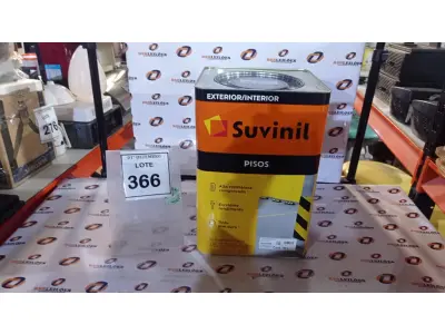 LOTE 366 - 01 TINTA DE PISOS EXTERIOR 18L NA COR FOSCO CINZA ESCURO MARCA SUVINIL. (NO ESTADO) ATENÇÃO! FAZER A VISITAÇÃO ANTES DE ARREMATAR, NÃO SABEMOS SE FUNCIONA, LEILÃO NÃO TEM GARANTIA E NEM DEVOLUÇÃO, SUJEITO A POSSÍVEIS AVARIAS VISÍVEIS/OCULTAS E/OU AUSÊNCIA DE COMPONENTES.