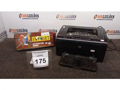 LOTE 175 - 01 IMPRESSORA MODELO CE657A MARCA HP E 01 CARTUCHO DE TONNER. (NO ESTADO) ATENÇÃO! FAZER A VISITAÇÃO ANTES DE ARREMATAR, NÃO SABEMOS SE FUNCIONA, LEILÃO NÃO TEM GARANTIA E NEM DEVOLUÇÃO, SUJEITO A POSSÍVEIS AVARIAS VISÍVEIS/OCULTAS E/OU AUSÊNCIA DE COMPONENTES.