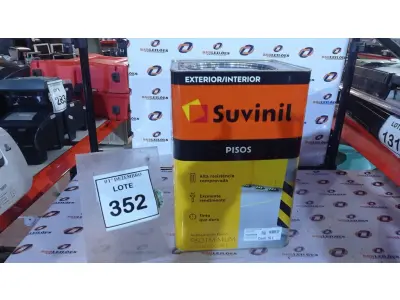 LOTE 352 - 01 TINTA DE PISOS EXTERIOR 18L NA COR FOSCO CINZA ESCURO MARCA SUVINIL. (NO ESTADO) ATENÇÃO! FAZER A VISITAÇÃO ANTES DE ARREMATAR, NÃO SABEMOS SE FUNCIONA, LEILÃO NÃO TEM GARANTIA E NEM DEVOLUÇÃO, SUJEITO A POSSÍVEIS AVARIAS VISÍVEIS/OCULTAS E/OU AUSÊNCIA DE COMPONENTES.