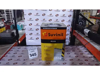 LOTE 345 - 01 TINTA DE PISOS EXTERIOR 18L NA COR FOSCO CINZA ESCURO MARCA SUVINIL. (NO ESTADO) ATENÇÃO! FAZER A VISITAÇÃO ANTES DE ARREMATAR, NÃO SABEMOS SE FUNCIONA, LEILÃO NÃO TEM GARANTIA E NEM DEVOLUÇÃO, SUJEITO A POSSÍVEIS AVARIAS VISÍVEIS/OCULTAS E/OU AUSÊNCIA DE COMPONENTES.