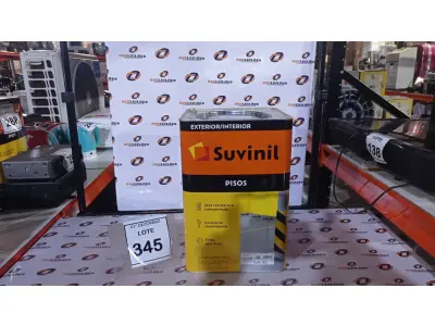LOTE 345 - 01 TINTA DE PISOS EXTERIOR 18L NA COR FOSCO CINZA ESCURO MARCA SUVINIL. (NO ESTADO) ATENÇÃO! FAZER A VISITAÇÃO ANTES DE ARREMATAR, NÃO SABEMOS SE FUNCIONA, LEILÃO NÃO TEM GARANTIA E NEM DEVOLUÇÃO, SUJEITO A POSSÍVEIS AVARIAS VISÍVEIS/OCULTAS E/OU AUSÊNCIA DE COMPONENTES.