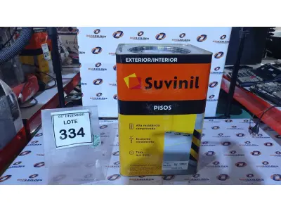 LOTE 334 - 01 TINTA DE PISOS EXTERIOR NA COR FOSCO CINZA ESCURO MARCA SUVINIL. (NO ESTADO) ATENÇÃO! FAZER A VISITAÇÃO ANTES DE ARREMATAR, NÃO SABEMOS SE FUNCIONA, LEILÃO NÃO TEM GARANTIA E NEM DEVOLUÇÃO, SUJEITO A POSSÍVEIS AVARIAS VISÍVEIS/OCULTAS E/OU AUSÊNCIA DE COMPONENTES.