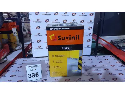 LOTE 336 - 01 TINTA DE PISOS EXTERIOR NA COR FOSCO CINZA ESCURO MARCA SUVINIL. (NO ESTADO) ATENÇÃO! FAZER A VISITAÇÃO ANTES DE ARREMATAR, NÃO SABEMOS SE FUNCIONA, LEILÃO NÃO TEM GARANTIA E NEM DEVOLUÇÃO, SUJEITO A POSSÍVEIS AVARIAS VISÍVEIS/OCULTAS E/OU AUSÊNCIA DE COMPONENTES.