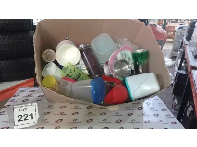 LOTE 221 - 01 LOTE COM UTENSÍLIOS DE COZINHA DIVERSOS. (NO ESTADO) ATENÇÃO! FAZER A VISITAÇÃO ANTES DE ARREMATAR, NÃO SABEMOS SE FUNCIONA, LEILÃO NÃO TEM GARANTIA E NEM DEVOLUÇÃO, SUJEITO A POSSÍVEIS AVARIAS VISÍVEIS/OCULTAS E/OU AUSÊNCIA DE COMPONENTES.