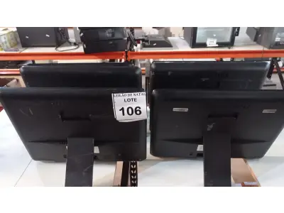 LOTE 106 - 06 MONITORES POSITIVO. (NO ESTADO) ATENÇÃO! FAZER A VISITAÇÃO ANTES DE ARREMATAR, NÃO SABEMOS SE FUNCIONA, LEILÃO NÃO TEM GARANTIA E NEM DEVOLUÇÃO, SUJEITO A POSSÍVEIS AVARIAS VISÍVEIS/OCULTAS E/OU AUSÊNCIA DE COMPONENTES.