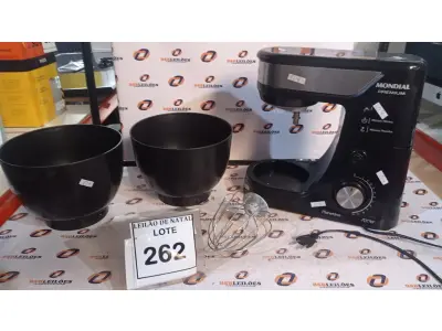 LOTE 262 - 01 BATEDEIRA TIPO PLANETÁRIA MARCA MONDIAL. (NO ESTADO) ATENÇÃO! FAZER A VISITAÇÃO ANTES DE ARREMATAR, NÃO SABEMOS SE FUNCIONA, LEILÃO NÃO TEM GARANTIA E NEM DEVOLUÇÃO, SUJEITO A POSSÍVEIS AVARIAS VISÍVEIS/OCULTAS E/OU AUSÊNCIA DE COMPONENTES.