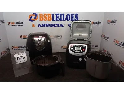 LOTE 078 - 01 MÁQUINA DE PÃO MARCA MONDIAL E 01 AIR FRYER MARCA BRITÂNIA. (NO ESTADO) ATENÇÃO! FAZER A VISITAÇÃO ANTES DE ARREMATAR, NÃO SABEMOS SE FUNCIONA, LEILÃO NÃO TEM GARANTIA E NEM DEVOLUÇÃO, SUJEITO A POSSÍVEIS AVARIAS VISÍVEIS/OCULTAS E/OU AUSÊNCIA DE COMPONENTES.