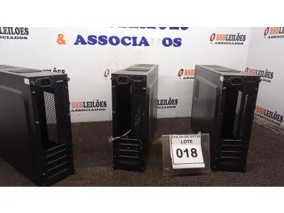 LOTE 018 - 03 GABINETES VAZIOS. (NO ESTADO) ATENÇÃO! FAZER A VISITAÇÃO ANTES DE ARREMATAR, NÃO SABEMOS SE FUNCIONA, LEILÃO NÃO TEM GARANTIA E NEM DEVOLUÇÃO, SUJEITO A POSSÍVEIS AVARIAS VISÍVEIS/OCULTAS E/OU AUSÊNCIA DE COMPONENTES.