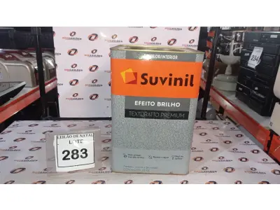 LOTE 283 - 01 LATA DE TEXTURATTO PREMIUM EFEITO BRILHO 28KG NA COR PRETO MARCA SUVINIL. (NO ESTADO) ATENÇÃO! FAZER A VISITAÇÃO ANTES DE ARREMATAR, NÃO SABEMOS SE FUNCIONA, LEILÃO NÃO TEM GARANTIA E NEM DEVOLUÇÃO, SUJEITO A POSSÍVEIS AVARIAS VISÍVEIS/OCULTAS E/OU AUSÊNCIA DE COMPONENTES.