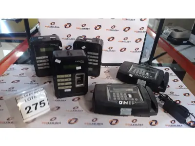 LOTE 275 - 05 RELÓGIOS DE PONTO MARCAS DIMEP E IDDATA. (NO ESTADO) ATENÇÃO! FAZER A VISITAÇÃO ANTES DE ARREMATAR, NÃO SABEMOS SE FUNCIONA, LEILÃO NÃO TEM GARANTIA E NEM DEVOLUÇÃO, SUJEITO A POSSÍVEIS AVARIAS VISÍVEIS/OCULTAS E/OU AUSÊNCIA DE COMPONENTES.