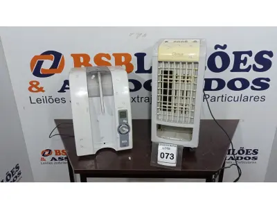 LOTE 073 - 01 PURIFICADOR DE ÁGUA E 01 CLIMATIZADOR. (NO ESTADO) ATENÇÃO! FAZER A VISITAÇÃO ANTES DE ARREMATAR, NÃO SABEMOS SE FUNCIONA, LEILÃO NÃO TEM GARANTIA E NEM DEVOLUÇÃO, SUJEITO A POSSÍVEIS AVARIAS VISÍVEIS/OCULTAS E/OU AUSÊNCIA DE COMPONENTES.