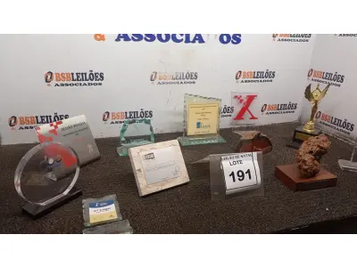 LOTE 191 - 01 LOTE COM VÁRIOS TROFÉUS E PLACAS COMEMORATIVAS. (NO ESTADO) ATENÇÃO! FAZER A VISITAÇÃO ANTES DE ARREMATAR, NÃO SABEMOS SE FUNCIONA, LEILÃO NÃO TEM GARANTIA E NEM DEVOLUÇÃO, SUJEITO A POSSÍVEIS AVARIAS VISÍVEIS/OCULTAS E/OU AUSÊNCIA DE COMPONENTES.
