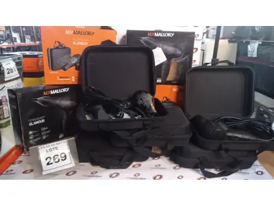 LOTE 269 - 05 SECADORES DE CABELO COM MALETA SENDO 04 127V E 01 DE 220V MARCA MALLORY. (NO ESTADO) ATENÇÃO! FAZER A VISITAÇÃO ANTES DE ARREMATAR, NÃO SABEMOS SE FUNCIONA, LEILÃO NÃO TEM GARANTIA E NEM DEVOLUÇÃO, SUJEITO A POSSÍVEIS AVARIAS VISÍVEIS/OCULTAS E/OU AUSÊNCIA DE COMPONENTES.