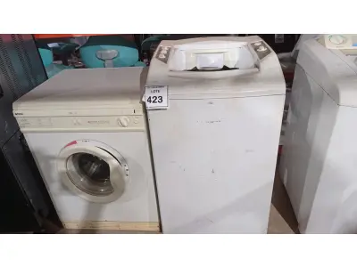 LOTE 423 - 01 MÁQUINA DE LAVAR PARA RETIRADA DE PEÇAS E 01 SECADORA MARCA BOSCH. (NO ESTADO) ATENÇÃO! FAZER A VISITAÇÃO ANTES DE ARREMATAR, NÃO SABEMOS SE FUNCIONA, LEILÃO NÃO TEM GARANTIA E NEM DEVOLUÇÃO, SUJEITO A POSSÍVEIS AVARIAS VISÍVEIS/OCULTAS E/OU AUSÊNCIA DE COMPONENTES.