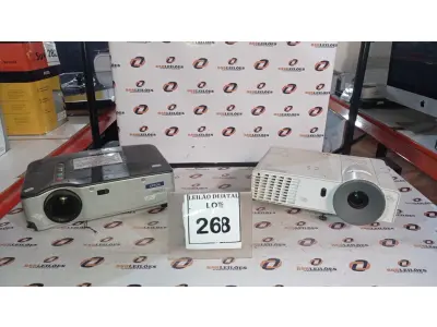 LOTE 268 - 01 PROJETOR MARCA EPSON E 01 PROJETOR MARCA LG. (NO ESTADO) ATENÇÃO! FAZER A VISITAÇÃO ANTES DE ARREMATAR, NÃO SABEMOS SE FUNCIONA, LEILÃO NÃO TEM GARANTIA E NEM DEVOLUÇÃO, SUJEITO A POSSÍVEIS AVARIAS VISÍVEIS/OCULTAS E/OU AUSÊNCIA DE COMPONENTES.