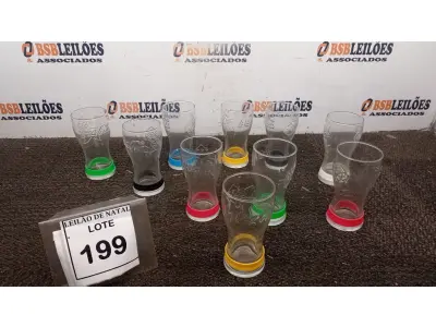 LOTE 199 -  10 COPOS DE VIDRO PERSONALIZADO DAS OLIMPÍADAS 2012 MARCA COCA COLA.  (NO ESTADO) ATENÇÃO! FAZER A VISITAÇÃO ANTES DE ARREMATAR, NÃO SABEMOS SE FUNCIONA, LEILÃO NÃO TEM GARANTIA E NEM DEVOLUÇÃO, SUJEITO A POSSÍVEIS AVARIAS VISÍVEIS/OCULTAS E/OU AUSÊNCIA DE COMPONENTES.