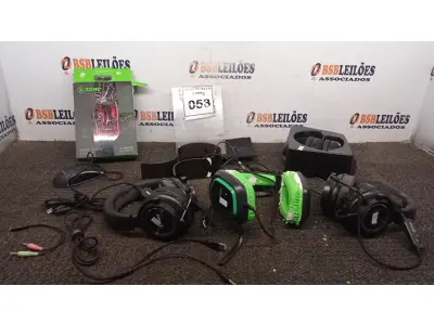 LOTE 053 - 03 HEADSET, 01 FONE DE OUVIDO SEM FIO E 01 MOUSE GAMER. (NO ESTADO) ATENÇÃO! FAZER A VISITAÇÃO ANTES DE ARREMATAR, NÃO SABEMOS SE FUNCIONA, LEILÃO NÃO TEM GARANTIA E NEM DEVOLUÇÃO, SUJEITO A POSSÍVEIS AVARIAS VISÍVEIS/OCULTAS E/OU AUSÊNCIA DE COMPONENTES.