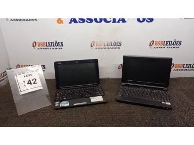 LOTE 142 - 01 NETBOOK MARCA ASUS E 01 NETBOOK MARCA INFOWAY. (NO ESTADO) ATENÇÃO! FAZER A VISITAÇÃO ANTES DE ARREMATAR, NÃO SABEMOS SE FUNCIONA, LEILÃO NÃO TEM GARANTIA E NEM DEVOLUÇÃO, SUJEITO A POSSÍVEIS AVARIAS VISÍVEIS/OCULTAS E/OU AUSÊNCIA DE COMPONENTES.