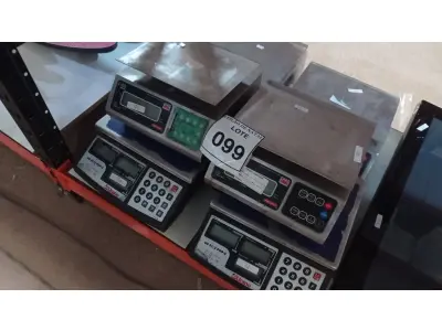 LOTE 099 - 06 BALANÇAS DIGITAIS DIVERSAS MARCAS. (NO ESTADO) ATENÇÃO! FAZER A VISITAÇÃO ANTES DE ARREMATAR, NÃO SABEMOS SE FUNCIONA, LEILÃO NÃO TEM GARANTIA E NEM DEVOLUÇÃO, SUJEITO A POSSÍVEIS AVARIAS VISÍVEIS/OCULTAS E/OU AUSÊNCIA DE COMPONENTES.