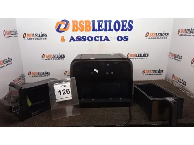 LOTE 126 - 01 AIR FRYER COM 02 FRITADEIRAS 8L MARCA MONDIAL. (NO ESTADO) ATENÇÃO! FAZER A VISITAÇÃO ANTES DE ARREMATAR, NÃO SABEMOS SE FUNCIONA, LEILÃO NÃO TEM GARANTIA E NEM DEVOLUÇÃO, SUJEITO A POSSÍVEIS AVARIAS VISÍVEIS/OCULTAS E/OU AUSÊNCIA DE COMPONENTES.