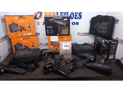 LOTE 108 - 05 SECADORES DE CABELO MALLORY SENDO 03 110 VOLTS E 02 220VOLTS.  (NO ESTADO) ATENÇÃO! FAZER A VISITAÇÃO ANTES DE ARREMATAR, NÃO SABEMOS SE FUNCIONA, LEILÃO NÃO TEM GARANTIA E NEM DEVOLUÇÃO, SUJEITO A POSSÍVEIS AVARIAS VISÍVEIS/OCULTAS E/OU AUSÊNCIA DE COMPONENTES.
