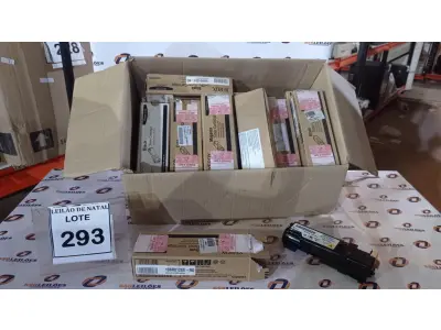 LOTE 293 - 01 LOTE COM GRANDE QUANTIDADE DE TONNERS DE IMPRESSORAS. (NO ESTADO) ATENÇÃO! FAZER A VISITAÇÃO ANTES DE ARREMATAR, NÃO SABEMOS SE FUNCIONA, LEILÃO NÃO TEM GARANTIA E NEM DEVOLUÇÃO, SUJEITO A POSSÍVEIS AVARIAS VISÍVEIS/OCULTAS E/OU AUSÊNCIA DE COMPONENTES.