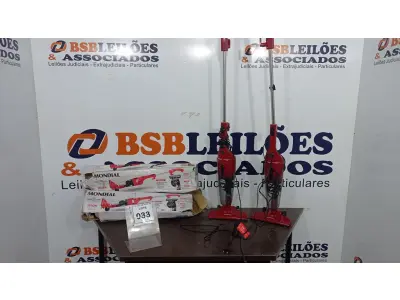 LOTE 033 - 02 ASPIRADORES DE PÓ MARCA MONDIAL. (NO ESTADO) ATENÇÃO! FAZER A VISITAÇÃO ANTES DE ARREMATAR, NÃO SABEMOS SE FUNCIONA, LEILÃO NÃO TEM GARANTIA E NEM DEVOLUÇÃO, SUJEITO A POSSÍVEIS AVARIAS VISÍVEIS/OCULTAS E/OU AUSÊNCIA DE COMPONENTES.