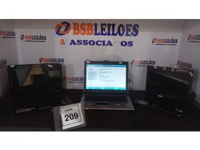 LOTE 209 - 03 NOTEBOOKS DE MARCAS E MODELOS DIVERSOS. (NO ESTADO) ATENÇÃO! FAZER A VISITAÇÃO ANTES DE ARREMATAR, NÃO SABEMOS SE FUNCIONA, LEILÃO NÃO TEM GARANTIA E NEM DEVOLUÇÃO, SUJEITO A POSSÍVEIS AVARIAS VISÍVEIS/OCULTAS E/OU AUSÊNCIA DE COMPONENTES.