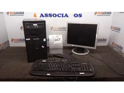 LOTE 047 - 01 CPU MARCA MIRAX, 01 MONITOR MARCA SAMSUNG E 01 TECLADO MARCA MIRAX. (NO ESTADO) ATENÇÃO! FAZER A VISITAÇÃO ANTES DE ARREMATAR, NÃO SABEMOS SE FUNCIONA, LEILÃO NÃO TEM GARANTIA E NEM DEVOLUÇÃO, SUJEITO A POSSÍVEIS AVARIAS VISÍVEIS/OCULTAS E/OU AUSÊNCIA DE COMPONENTES.