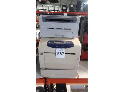 LOTE 237 - 01 IMPRESSORA PHASER 6300 E 01 IMPRESSORA MODELO SCX-4200 MARCA SAMSUNG. (NO ESTADO) ATENÇÃO! FAZER A VISITAÇÃO ANTES DE ARREMATAR, NÃO SABEMOS SE FUNCIONA, LEILÃO NÃO TEM GARANTIA E NEM DEVOLUÇÃO, SUJEITO A POSSÍVEIS AVARIAS VISÍVEIS/OCULTAS E/OU AUSÊNCIA DE COMPONENTES.