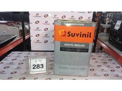 LOTE 283 - 01 LATA DE TEXTURATTO PREMIUM EFEITO BRILHO 28KG NA COR PRETO MARCA SUVINIL. (NO ESTADO) ATENÇÃO! FAZER A VISITAÇÃO ANTES DE ARREMATAR, NÃO SABEMOS SE FUNCIONA, LEILÃO NÃO TEM GARANTIA E NEM DEVOLUÇÃO, SUJEITO A POSSÍVEIS AVARIAS VISÍVEIS/OCULTAS E/OU AUSÊNCIA DE COMPONENTES.