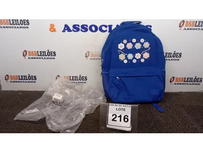 LOTE 216 - 01 MOCHILA NA COR AZUL MARCA GOCASE. (NO ESTADO) ATENÇÃO! FAZER A VISITAÇÃO ANTES DE ARREMATAR, NÃO SABEMOS SE FUNCIONA, LEILÃO NÃO TEM GARANTIA E NEM DEVOLUÇÃO, SUJEITO A POSSÍVEIS AVARIAS VISÍVEIS/OCULTAS E/OU AUSÊNCIA DE COMPONENTES.