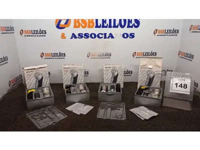 LOTE 148 - 04 BARBEADORES ELÉTRICOS MARCA MALLORY. (NO ESTADO) ATENÇÃO! FAZER A VISITAÇÃO ANTES DE ARREMATAR, NÃO SABEMOS SE FUNCIONA, LEILÃO NÃO TEM GARANTIA E NEM DEVOLUÇÃO, SUJEITO A POSSÍVEIS AVARIAS VISÍVEIS/OCULTAS E/OU AUSÊNCIA DE COMPONENTES.