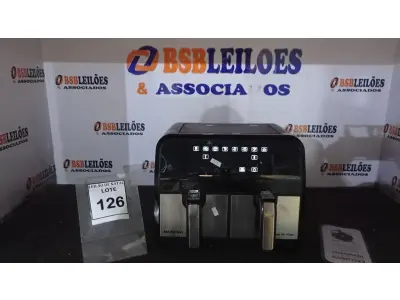 LOTE 126 - 01 AIR FRYER COM 02 FRITADEIRAS 8L MARCA MONDIAL. (NO ESTADO) ATENÇÃO! FAZER A VISITAÇÃO ANTES DE ARREMATAR, NÃO SABEMOS SE FUNCIONA, LEILÃO NÃO TEM GARANTIA E NEM DEVOLUÇÃO, SUJEITO A POSSÍVEIS AVARIAS VISÍVEIS/OCULTAS E/OU AUSÊNCIA DE COMPONENTES.