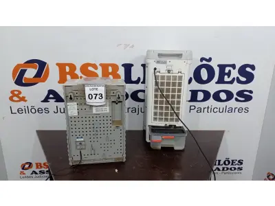LOTE 073 - 01 PURIFICADOR DE ÁGUA E 01 CLIMATIZADOR. (NO ESTADO) ATENÇÃO! FAZER A VISITAÇÃO ANTES DE ARREMATAR, NÃO SABEMOS SE FUNCIONA, LEILÃO NÃO TEM GARANTIA E NEM DEVOLUÇÃO, SUJEITO A POSSÍVEIS AVARIAS VISÍVEIS/OCULTAS E/OU AUSÊNCIA DE COMPONENTES.