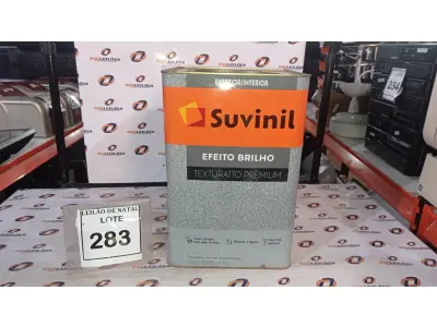 LOTE 283 - 01 LATA DE TEXTURATTO PREMIUM EFEITO BRILHO 28KG NA COR PRETO MARCA SUVINIL. (NO ESTADO) ATENÇÃO! FAZER A VISITAÇÃO ANTES DE ARREMATAR, NÃO SABEMOS SE FUNCIONA, LEILÃO NÃO TEM GARANTIA E NEM DEVOLUÇÃO, SUJEITO A POSSÍVEIS AVARIAS VISÍVEIS/OCULTAS E/OU AUSÊNCIA DE COMPONENTES.